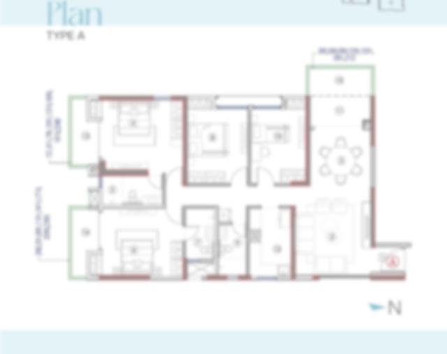 4 BHK floor plan (locked)