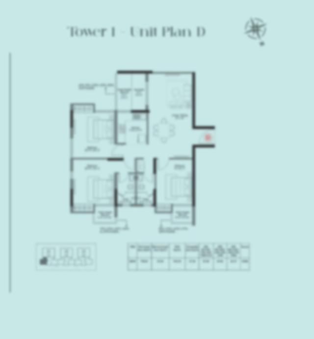 3 BHK floor plan (locked)