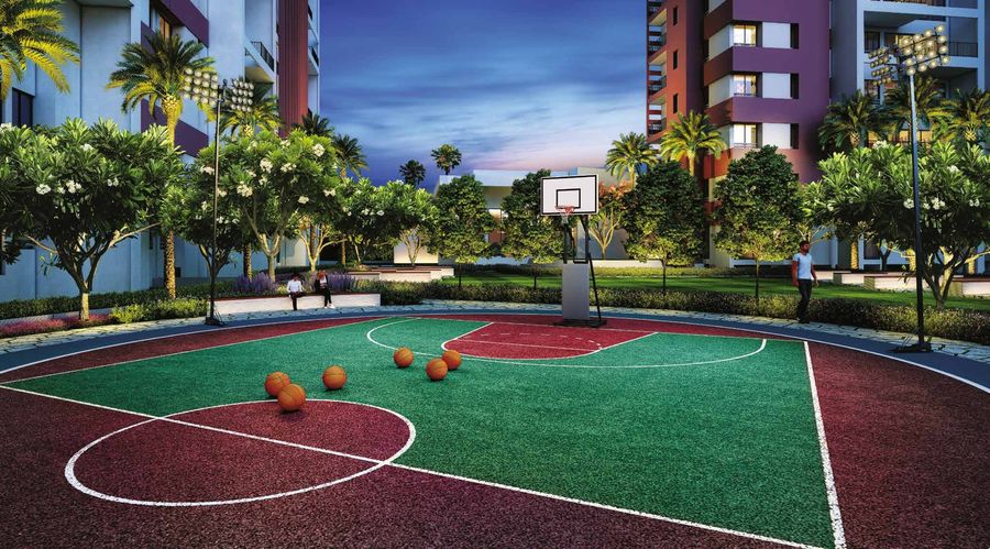 Half basketball court