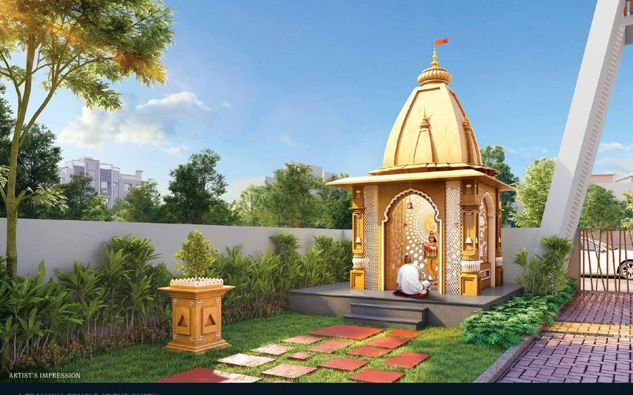 Temple at the entry