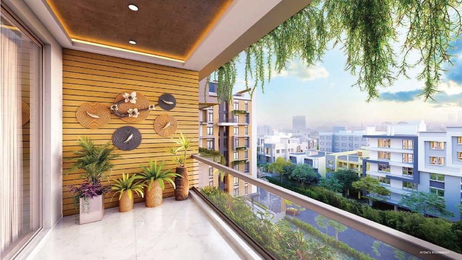 Spacious balcony
