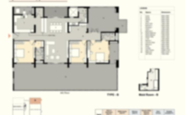 3 BHK floor plan (locked)